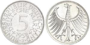 5 Mark Geschichte der Bundesrepublik Deutschland (1949-1990) Silber 
