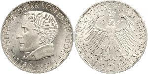 5 Mark Geschichte der Bundesrepublik Deutschland (1949-1990) Silber Joseph von Eichendorff