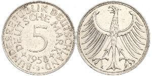 5 Mark Geschichte der Bundesrepublik Deutschland (1949-1990) Silber 