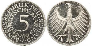 5 Mark Geschichte der Bundesrepublik Deutschland (1949-1990) Silber 