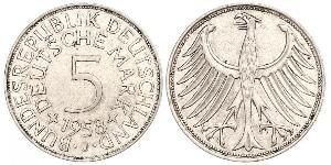 5 Mark Geschichte der Bundesrepublik Deutschland (1949-1990) Silber 