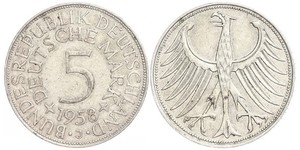 5 Mark Geschichte der Bundesrepublik Deutschland (1949-1990) Silber 