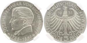 5 Mark Geschichte der Bundesrepublik Deutschland (1949-1990) Silber Joseph von Eichendorff