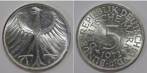 5 Mark Geschichte der Bundesrepublik Deutschland (1949-1990) Silber 
