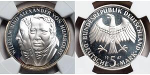 5 Mark Geschichte der Bundesrepublik Deutschland (1949-1990) Silber 
