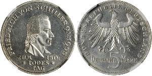 5 Mark Geschichte der Bundesrepublik Deutschland (1949-1990) Silber Friedrich Schiller