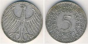 5 Mark Geschichte der Bundesrepublik Deutschland (1949-1990) Silber 