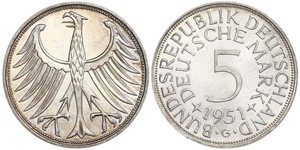 5 Mark Geschichte der Bundesrepublik Deutschland (1949-1990) Silber 
