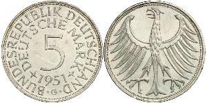 5 Mark Geschichte der Bundesrepublik Deutschland (1949-1990) Silber 