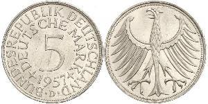 5 Mark Geschichte der Bundesrepublik Deutschland (1949-1990) Silber 