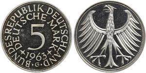 5 Mark Geschichte der Bundesrepublik Deutschland (1949-1990) Silber 