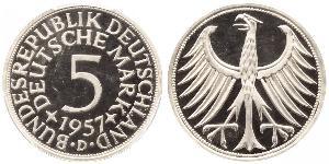 5 Mark Geschichte der Bundesrepublik Deutschland (1949-1990) Silber 