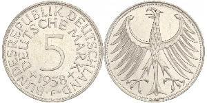 5 Mark Geschichte der Bundesrepublik Deutschland (1949-1990) Silber 