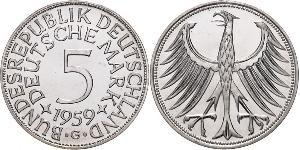 5 Mark Geschichte der Bundesrepublik Deutschland (1949-1990) Silber 
