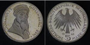 5 Mark Geschichte der Bundesrepublik Deutschland (1949-1990) Silber 