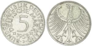5 Mark Geschichte der Bundesrepublik Deutschland (1949-1990) Silber 