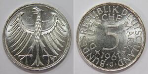 5 Mark Geschichte der Bundesrepublik Deutschland (1949-1990) Silber 