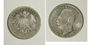 5 Mark Grand Duchy of Baden (1806-1918) Silber Friedrich II. (Baden, Großherzog) (1857 - 1928)