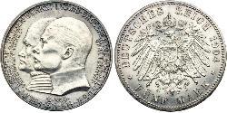 5 Mark Großherzogtum Hessen (1806 - 1918) Silber Ernst Ludwig (Hessen-Darmstadt, Großherzog) (1868 - 1937)