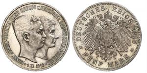 5 Mark Herzogtum Braunschweig (1815 - 1918) Silber Ernst August (Braunschweig) (1887 - 1953)