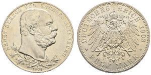 5 Mark Herzogtum Sachsen-Altenburg  (1826 - 1920) Silber Ernst I. (Sachsen-Altenburg) (1826 - 1908)