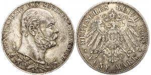 5 Mark Herzogtum Sachsen-Altenburg  (1826 - 1920) Silber Ernst I. (Sachsen-Altenburg) (1826 - 1908)