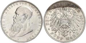 5 Mark Herzogtum Sachsen-Meiningen (1680 - 1918) Silber Georg II. (Sachsen-Meiningen)