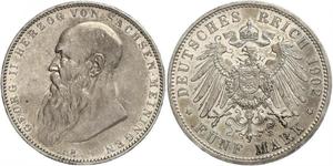 5 Mark Herzogtum Sachsen-Meiningen (1680 - 1918) Silber Georg II. (Sachsen-Meiningen)