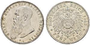 5 Mark Herzogtum Sachsen-Meiningen (1680 - 1918) Silber Georg II. (Sachsen-Meiningen)
