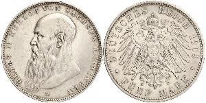 5 Mark Herzogtum Sachsen-Meiningen (1680 - 1918) Silber Georg II. (Sachsen-Meiningen)