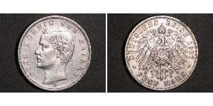 5 Mark Königreich Bayern (1806 - 1918) Silber Otto (Bayern)(1848 – 1916)