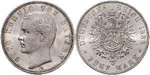 5 Mark Königreich Bayern (1806 - 1918) Silber Otto (Bayern)(1848 – 1916)