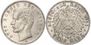 5 Mark Königreich Bayern (1806 - 1918) Silber Otto (Bayern)(1848 – 1916)