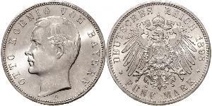 5 Mark Königreich Bayern (1806 - 1918) Silber Otto (Bayern)(1848 – 1916)