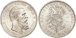 5 Mark Königreich Preußen (1701-1918) Silber Friedrich III. (Deutsches Reich) (1831-1888)