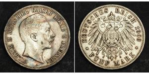 5 Mark Königreich Preußen (1701-1918) Silber Wilhelm II, German Emperor (1859-1941)