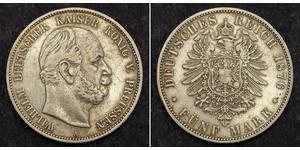 5 Mark Königreich Preußen (1701-1918) Silber Wilhelm I, German Emperor (1797-1888)