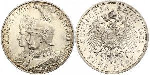 5 Mark Königreich Preußen (1701-1918) Silber Wilhelm II, German Emperor (1859-1941)