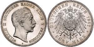 5 Mark Königreich Preußen (1701-1918) Silber Wilhelm II, German Emperor (1859-1941)