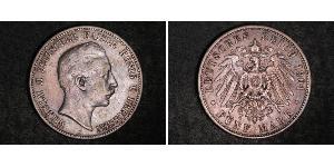 5 Mark Königreich Preußen (1701-1918) Silber Wilhelm II, German Emperor (1859-1941)