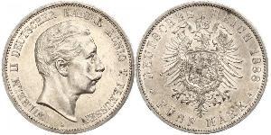5 Mark Königreich Preußen (1701-1918) Silber Wilhelm II, German Emperor (1859-1941)