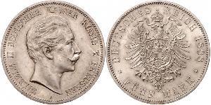 5 Mark Königreich Preußen (1701-1918) Silber Wilhelm II, German Emperor (1859-1941)
