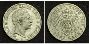 5 Mark Königreich Preußen (1701-1918) Silber Wilhelm II, German Emperor (1859-1941)