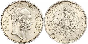 5 Mark Königreich Sachsen (1806 - 1918) Silber Georg (Sachsen)