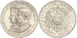 5 Mark Königreich Sachsen (1806 - 1918) Silber Friedrich August III. (Sachsen) (1865-1932)