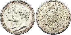 5 Mark Sachsen-Weimar-Eisenach (1809 - 1918) Silber Wilhelm Ernst (Sachsen-Weimar-Eisenach)