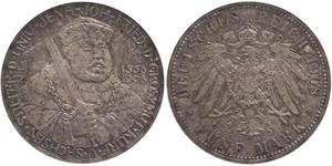5 Mark Sachsen-Weimar-Eisenach (1809 - 1918) Silber 