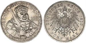 5 Mark Sachsen-Weimar-Eisenach (1809 - 1918) Silber 