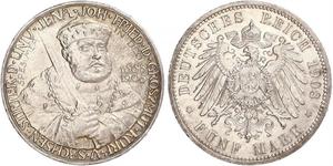 5 Mark Sachsen-Weimar-Eisenach (1809 - 1918) Silber 