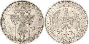 5 Mark Weimarer Republik (1918-1933) Silber 
